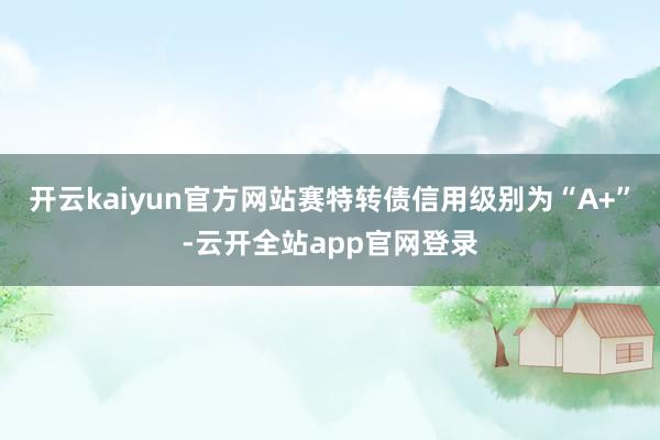 开云kaiyun官方网站赛特转债信用级别为“A+”-云开全站app官网登录