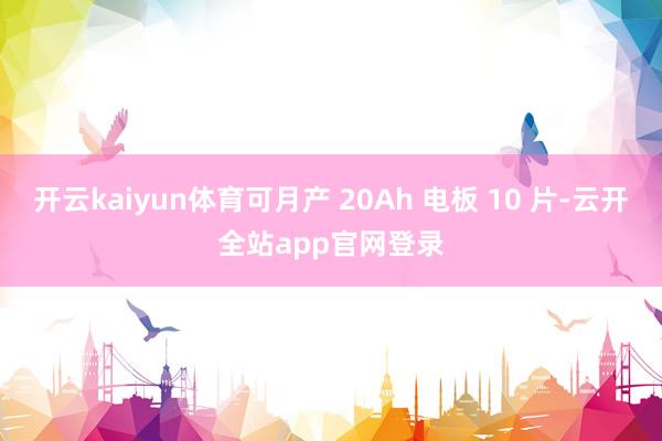 开云kaiyun体育可月产 20Ah 电板 10 片-云开全站app官网登录